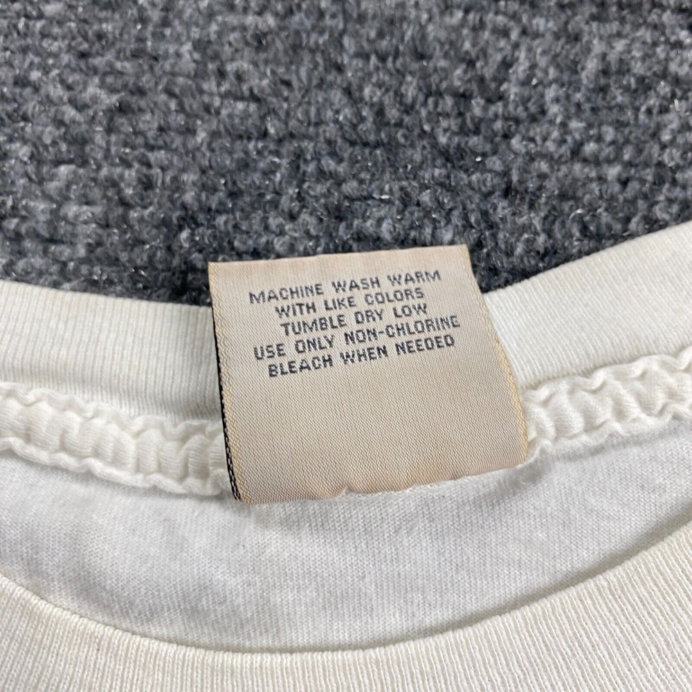 Vintage Aeropostale Shirt Men's Large White Graphic Crew Neck 100% Cotton USA - Picture 6 of 14